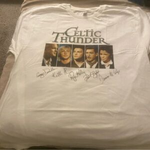 Celtic Thunder White Graphic Tee